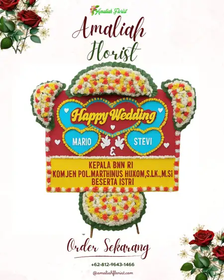 Papan Bunga Pernikahan Sambiroto